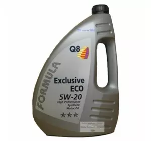 5w20, Олія моторна (1л) синт. (Q8 Form.Exclusive Eco)